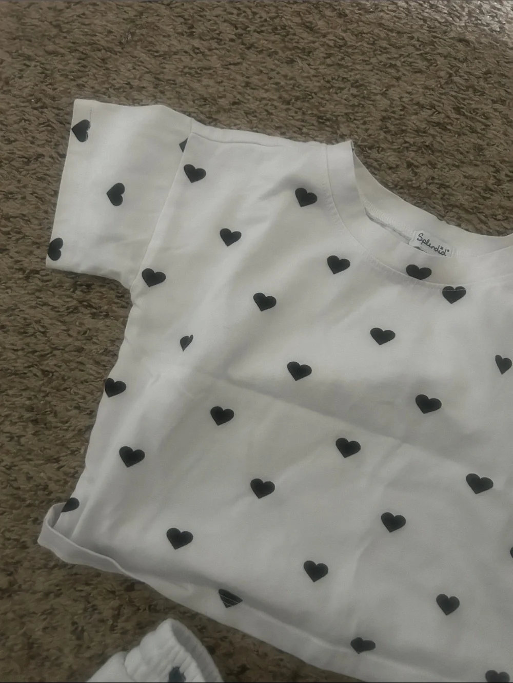 Girls size 8 Splendid black heart outfit - adorable! Worn once